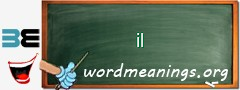 WordMeaning blackboard for il